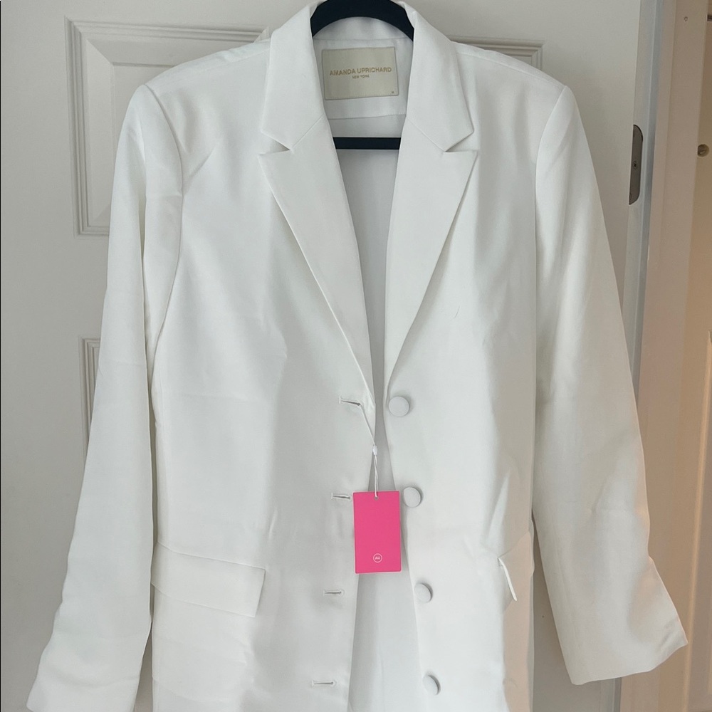 Amanda Uprichard Classic White Blazer